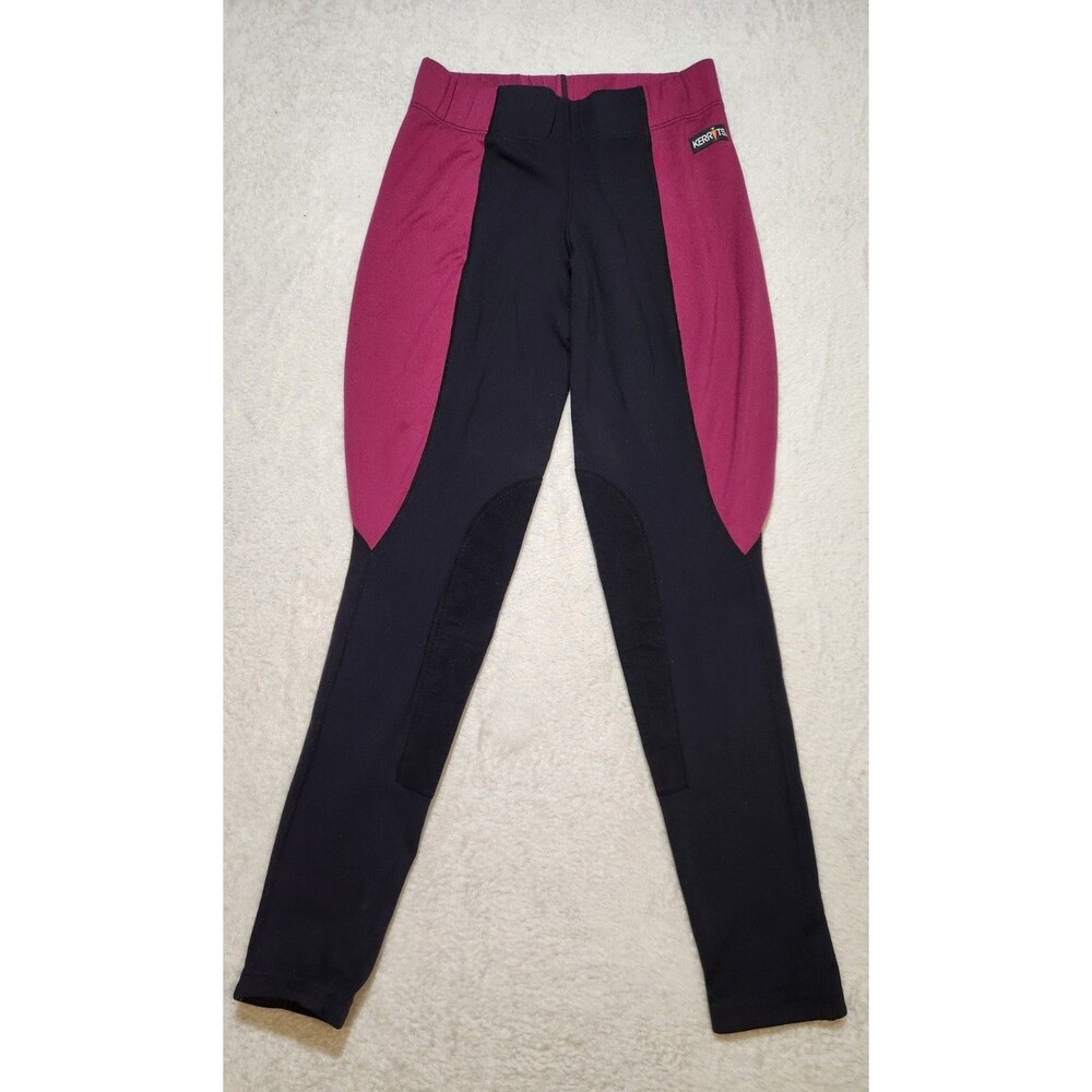 Kerrits Women's Small Performance Knee Patch Riding Tights Black Purple